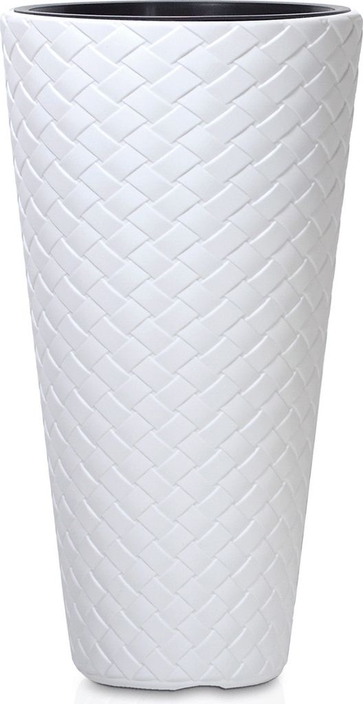 nabbi Wysoka plastikowa donica DPMT400 40 cm - biała Zdjęcie produktu 