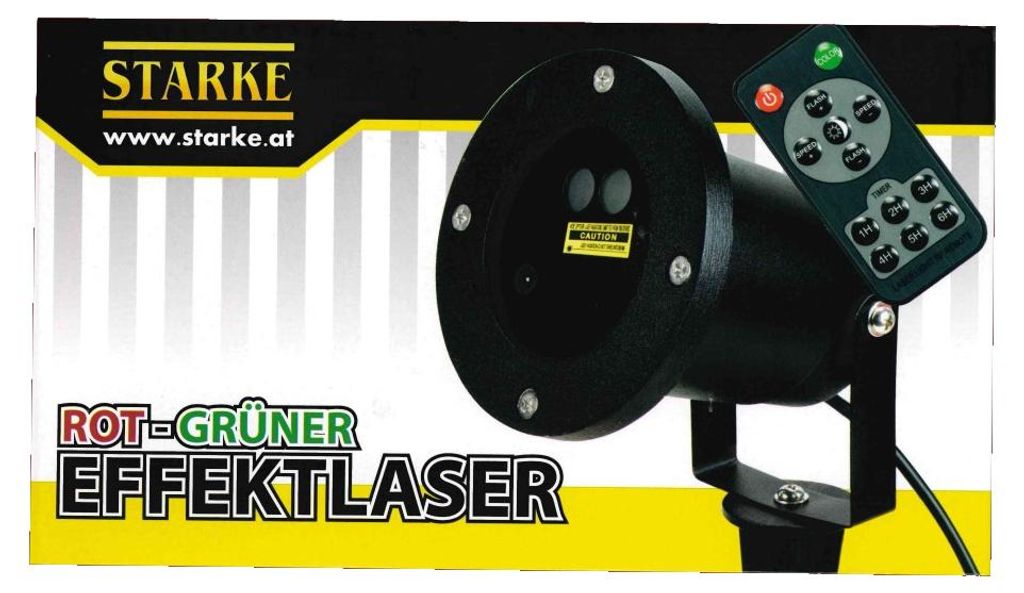 STARKE Rot-Grüner Beleuchtung Effektlaser Garten Balkon Produktbild 