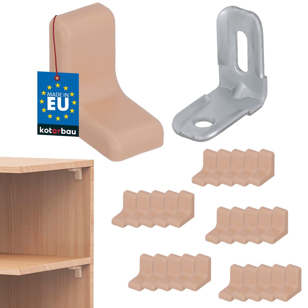 KOTARBAU® Set van 25 metalen plankdragers met kunststof Productafbeelding 