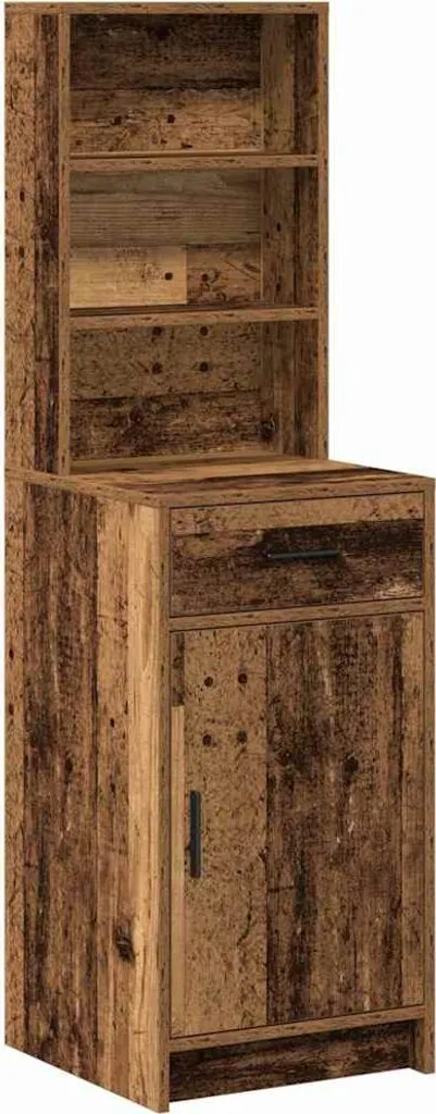 Mobile Alto SYFAX 40x40.5x135 cm | Credenza Salvaspazio Legno Vecchio