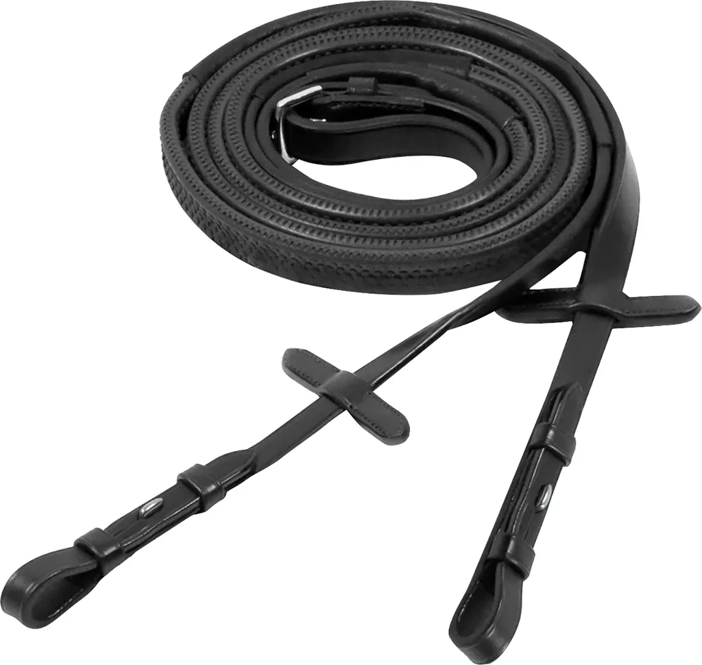 Rênes de dressage et CSO Collegiate IV WB267 en cuir et caoutchouc
