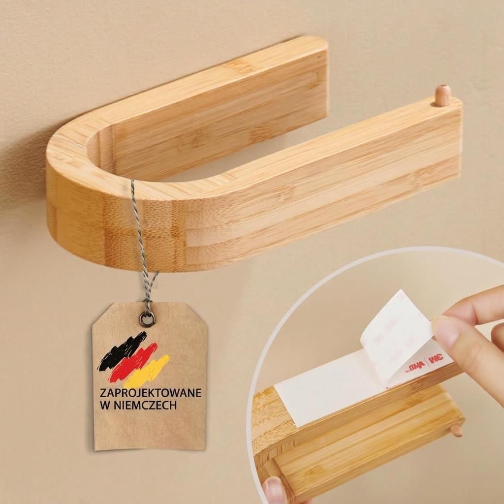DEKAZIA® Uchwyt na papier toaletowy z bambusa | Uchwyt na Zdjęcie produktu 
