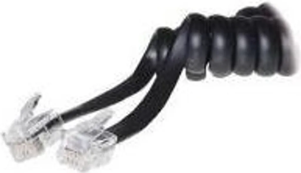 Câble RJ10 pour combiné téléphone fixe 10m spiralé noir universel