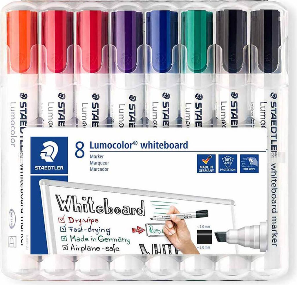STAEDTLER 351 BWP8X 8 Whiteboard-Marker farbsortiert 2,0 - Immagine del prodotto 
