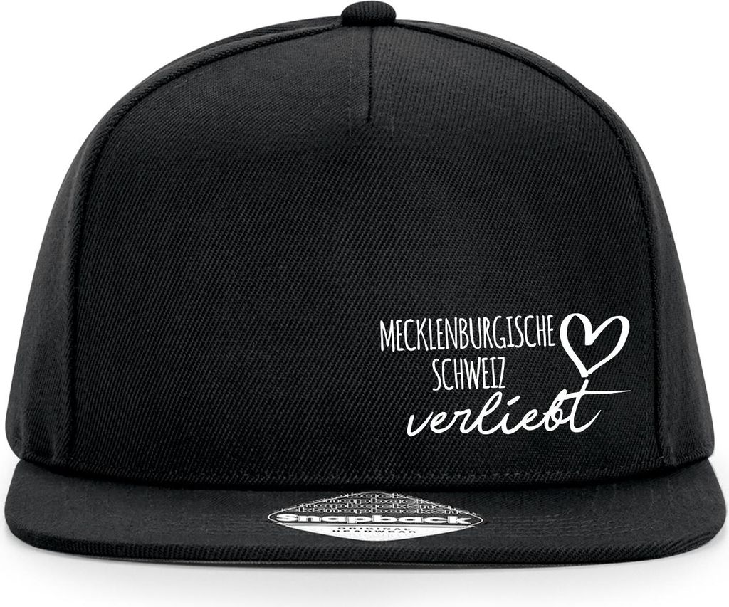 Huuraa Cappy Mütze Mecklenburgische Schweiz verliebt Black Polyester Snapback Kappe Geschenkidee