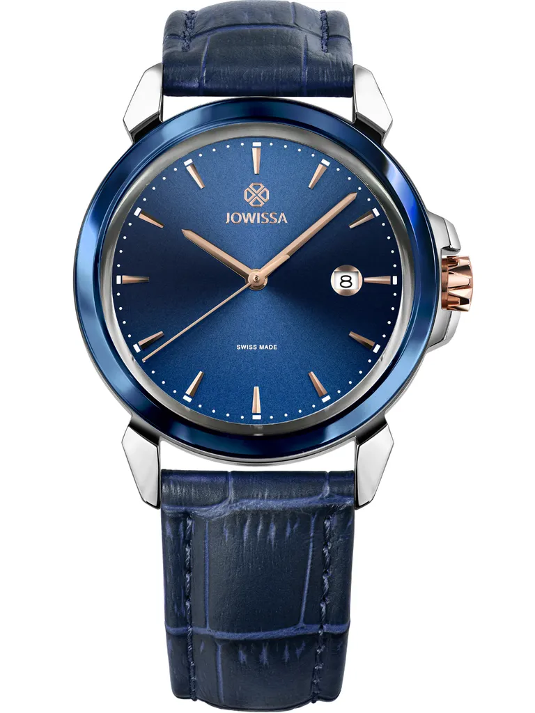 Montre-bracelet Homme Classique Jowissa LeWy 3 en Acier Noir et Argent