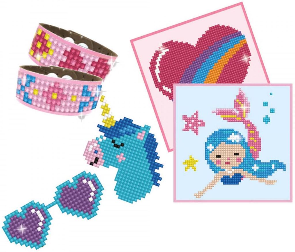 Diamond Dotz Diamond Art Kit, Bastelset für Kinder, Mehrfarbig, 6 Stück(e)