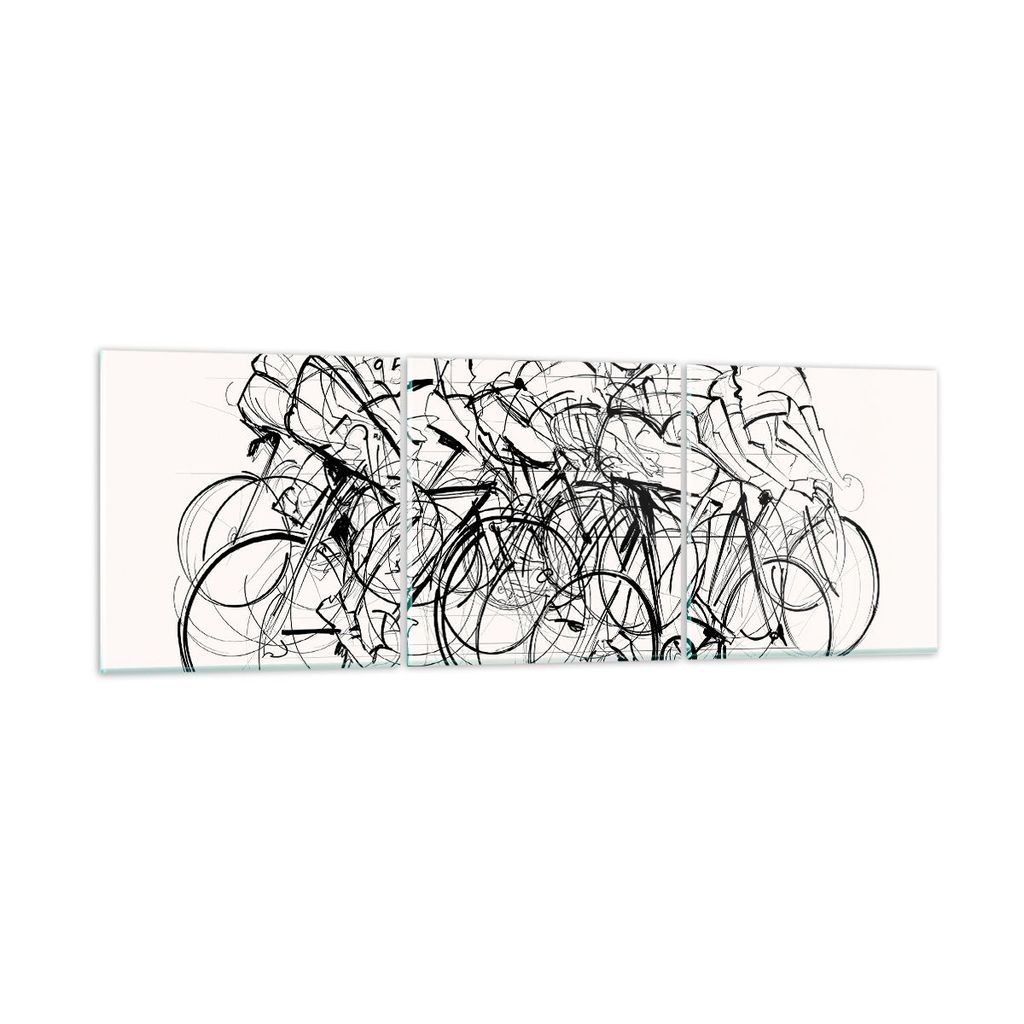 Bilder auf glas - Fahrrad Rennen Rad - 120x40cm - Glasbilder - Wandbilder - Kunstdruck - zum Aufhängen bereit - Wanddekoration aus Glas - Glas Bil...