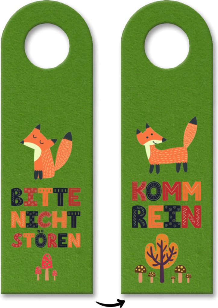 Bitte nicht Stören Türhänger mit Fuchs Motiv