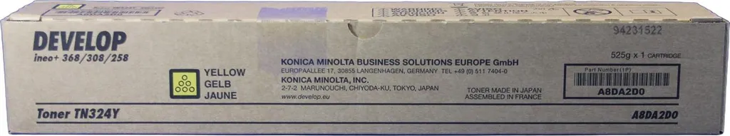 Gestione Costi Ufficio: Toner Develop TN324Y Giallo Originale A8DA2D0
