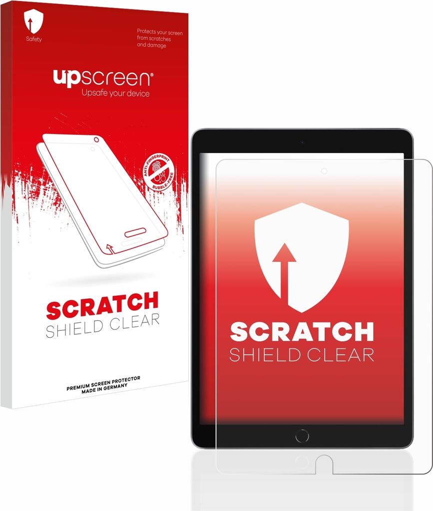 upscreen Schutzfolie für Apple iPad 10.2" WiFi 2021 / WiFi Cellular 2021 Displayschutz Displayschutzfolie Folie Klar Transparent