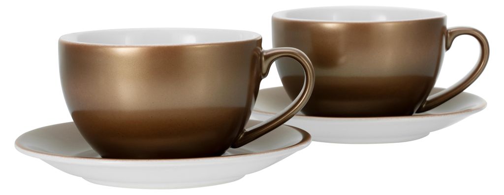 CreaTable, 25846, Golden Days Weiss, Cappuccinoset 4-tlg, Produktbild 