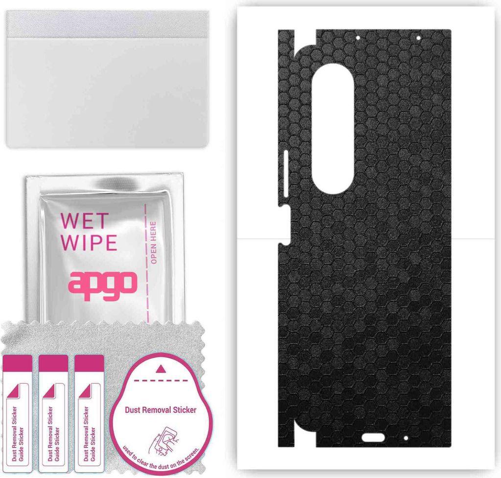 apgo Rückseite + Seiten Schutzfolie, Skin, kompatibel mit Samsung Galaxy Z Fold4, Hinten Displayschutzfolie aus Vinylfolie, kratzfest, einfache Mo...