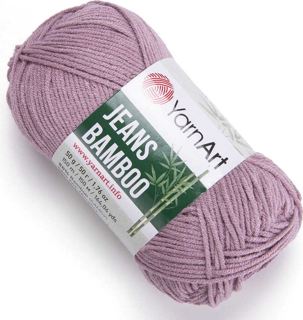 YarnArt Jeans Bamboo 113 Schmutziges Rosa - Weiches hypoallergenes Garn 50g, 150m (50% Bambus)