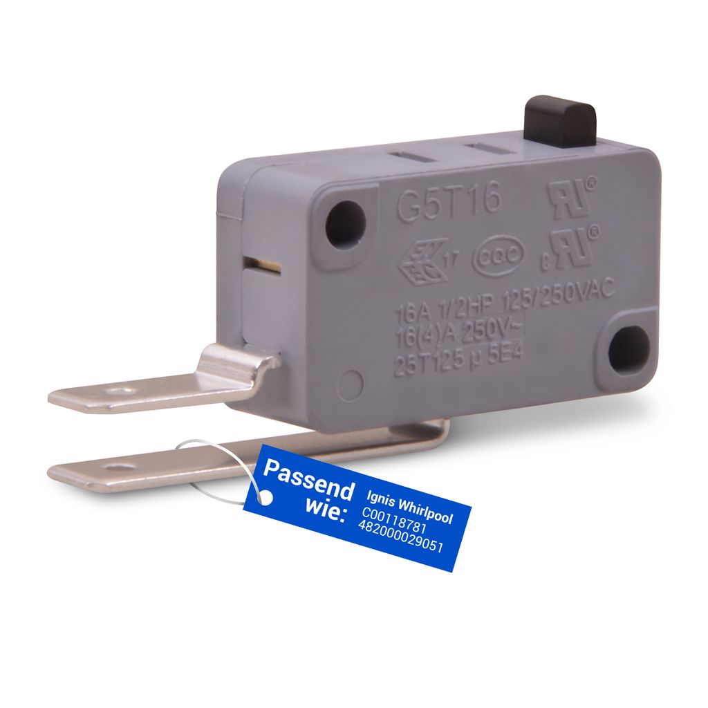 Mikroschalter 250V 16A passend wie Ignis C00118781 Produktbild 