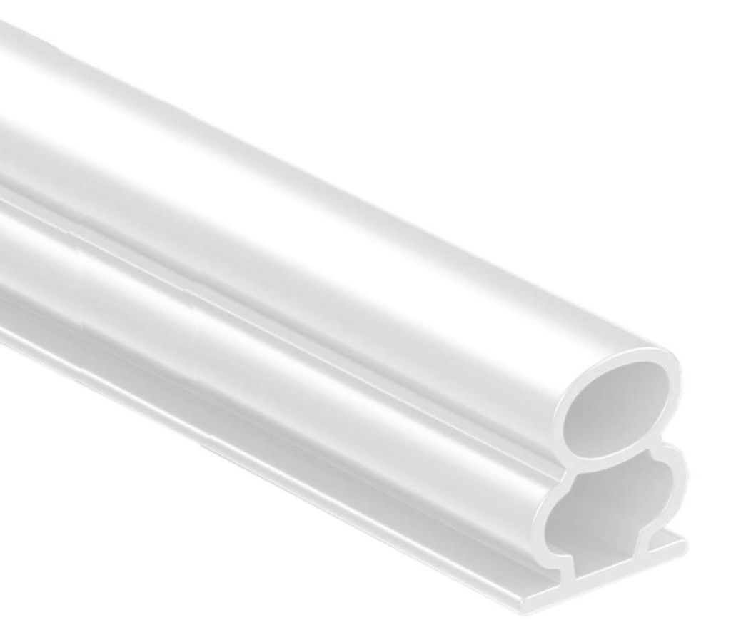 INF I-förmige EPDM-Schaumdichtung selbstklebend 1m 2er-Set für Türen Weiß