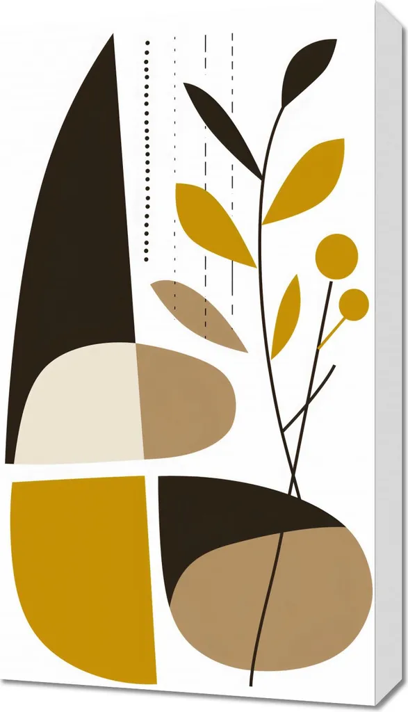 Quadro 40x70 cm Natura Geometrica | Tela Canvas Arredo Moderno Casa