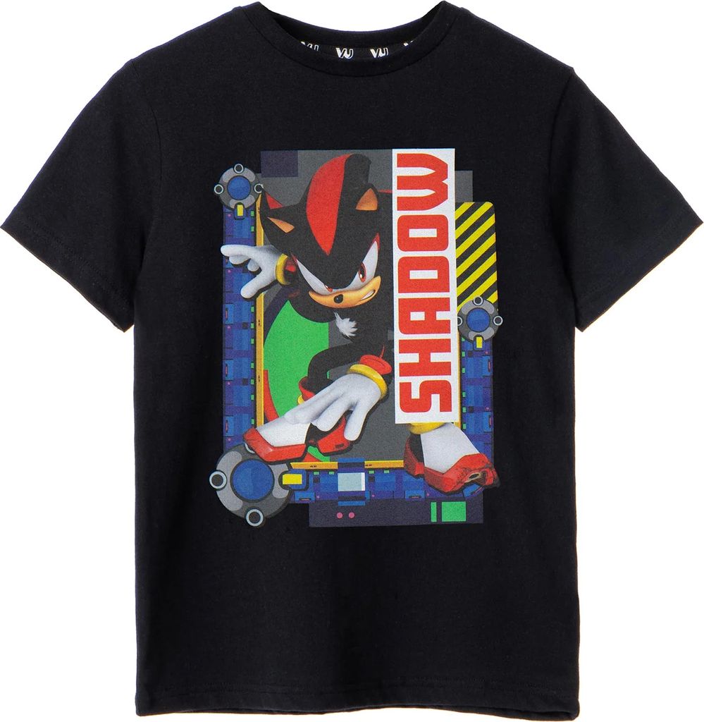 Sonic The Hedgehog - T-Shirt für Jungen kurzärmlig NS7768 (116) (Schwarz)