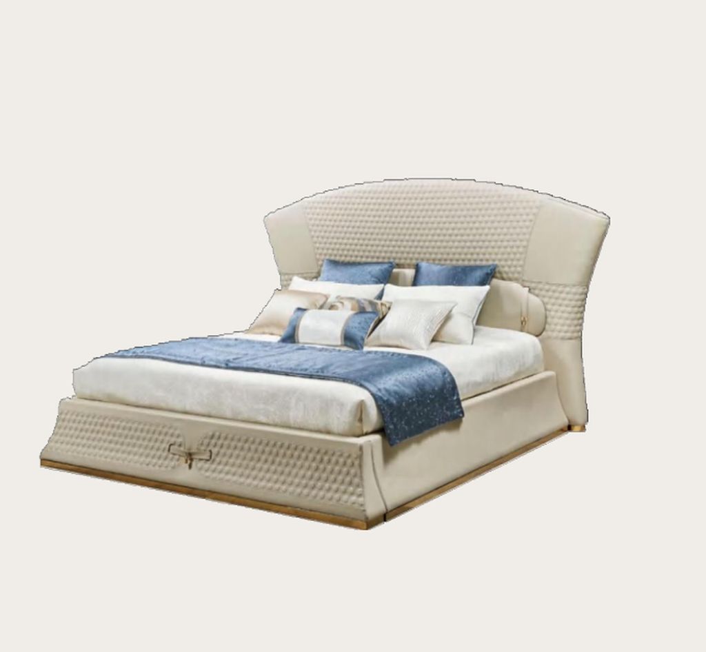 Bett Leder Schlafzimmer Möbel Luxury Moderne Betten 3tlg. Set Boxspring Gestelle