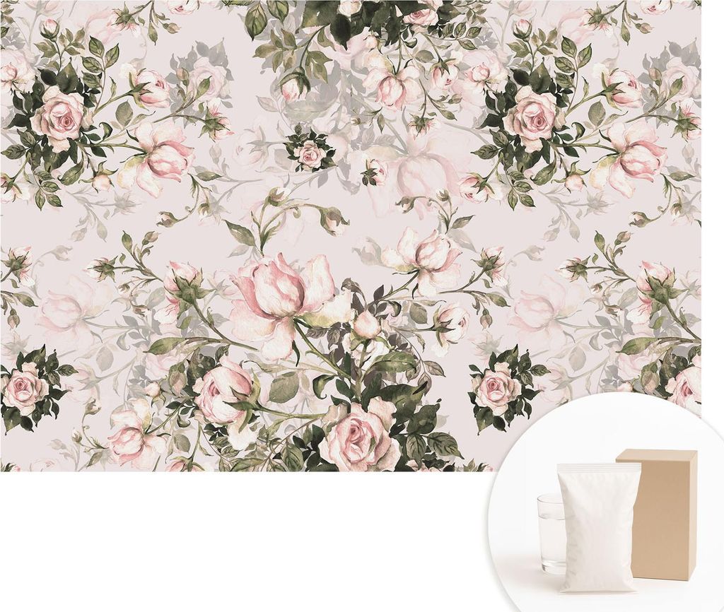 Fototapete - Wandbilder für Wohnzimmer - 104x70 cm - Dekorative Wandfolie - Modernes Design für Wanddekoration - Tapeten für Innenräume - Blume...