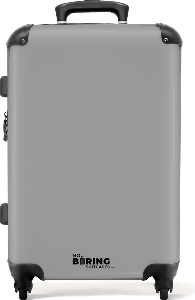 NoBoringSuitcases.com - Großer Koffer grau - Reisekoffer mit 4 Rollen XL - Rolltrolley 72 Liter - Rollkoffer groß leicht - Geräumiger Gepäckkof...