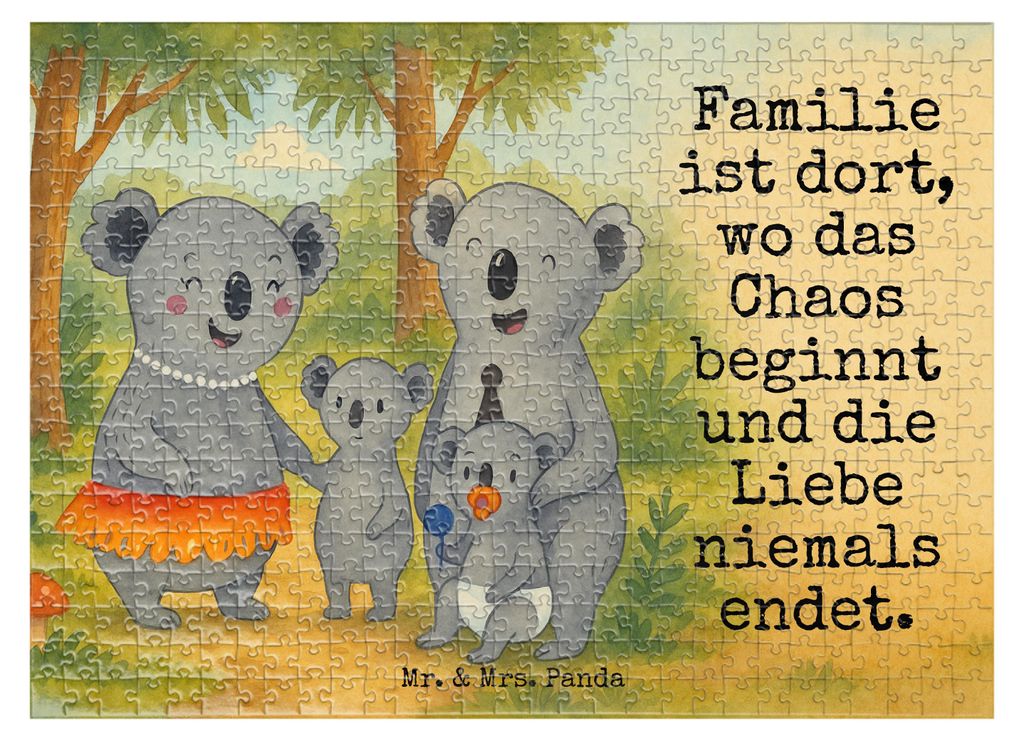 Mr. & Mrs. Panda Puzzle Koala Familie Design 551 Teile - Weiß - Geschenk, Legespiel, Kinder, 1000, 1500, Mama, Koalas, Family, Muttertag, 500, 2000