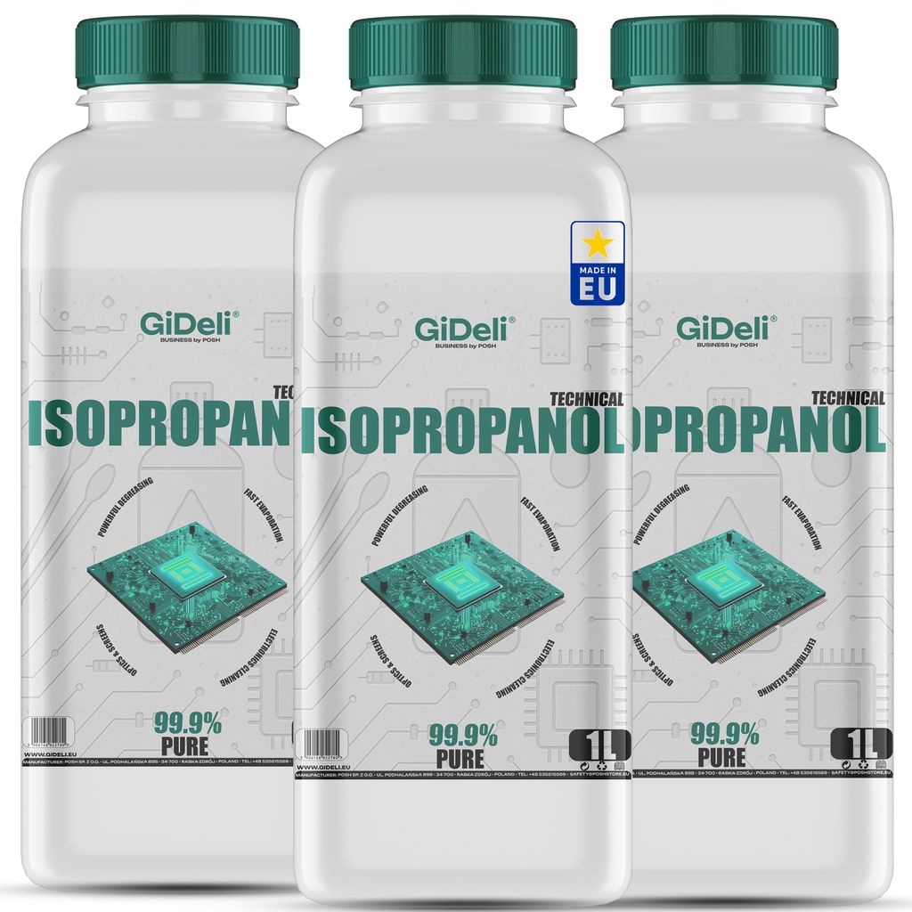 Isopropanol 3L, technisch zuiverheid 99,9%, IPA-reiniger en Productafbeelding 