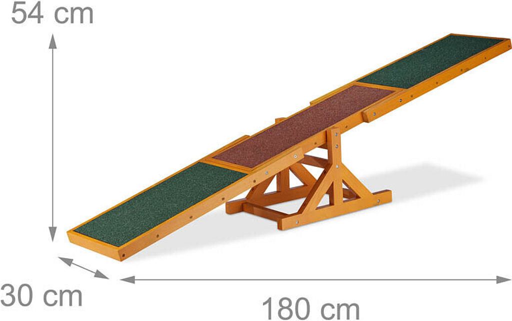 relaxdays hojdačka pre psov Dog Agility hnedá 180,0 x 30,0 Obrázok produktu 4