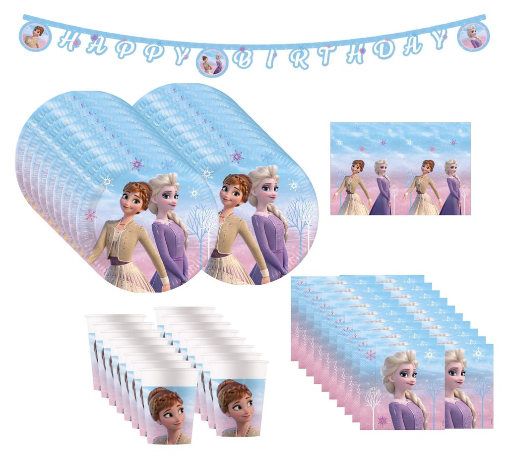 54-tlg. Frozen 2 Wind Spirit Party Set für Kindergeburtstag Produktbild 