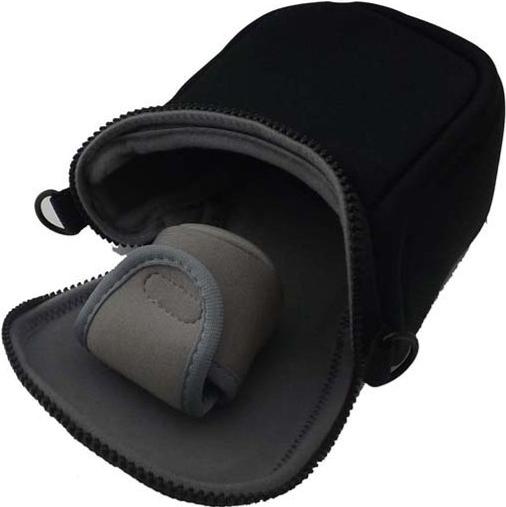 vhbw Kameratasche kompatibel mit Sony Handycam HDR-PJ200E, HDR-CX740VE, HDR-CX730E, HDR-PJ200 Kamera - schwarz, inkl. Schultergurt, 151 x 150 x 76 mm