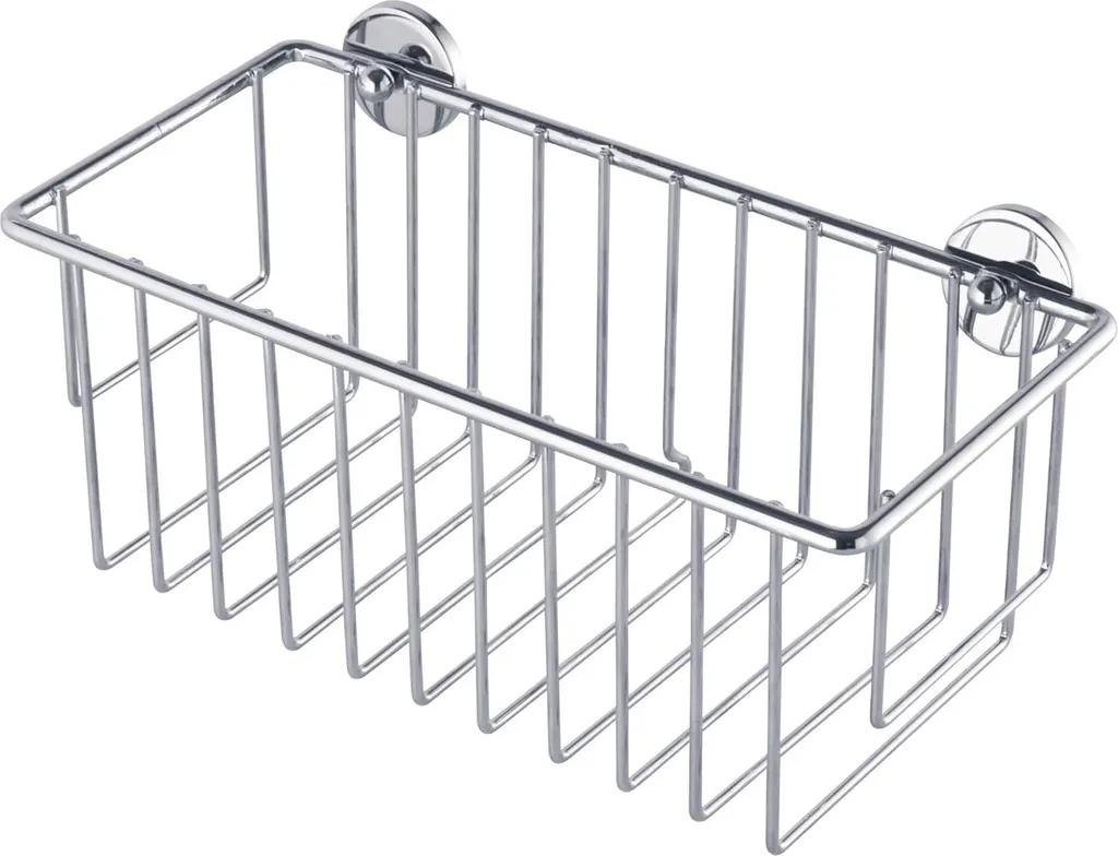 tesa baath Plus piatto doccia cromato, base extra profonda, soluzione adesiva inclusa, 117mm x 250mm x 125mm