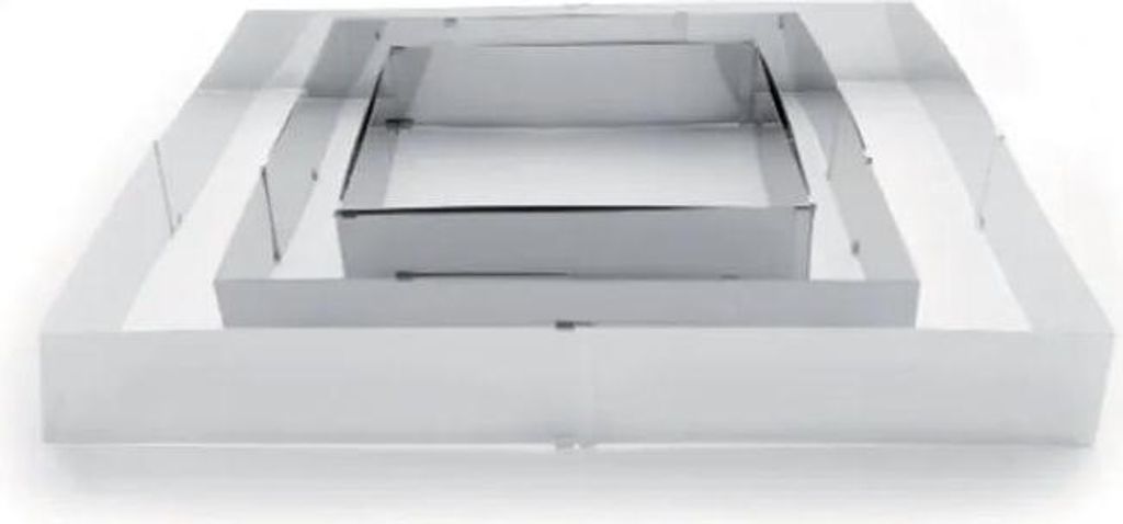Klappbare Kuchenform - quadratischer Rand 20x24 - 38x46cm