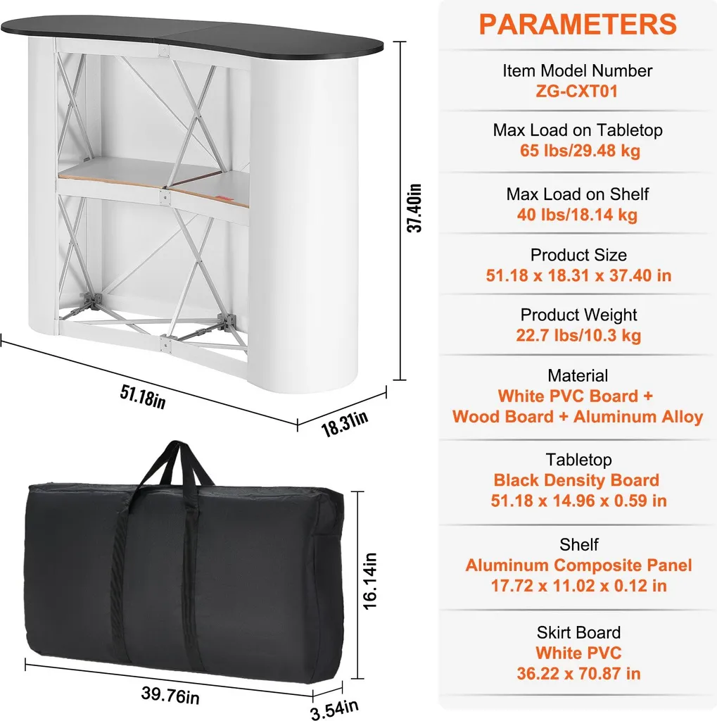 Stand d'exposition pliable 1300 mm : la solution gain de place portable