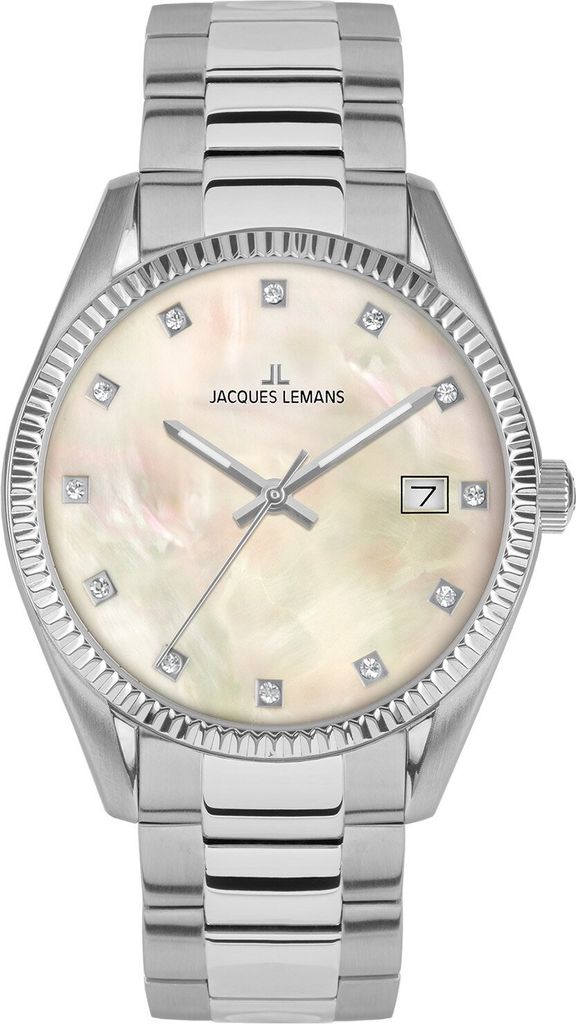 A close-up studio shot of a women's wristwatch.