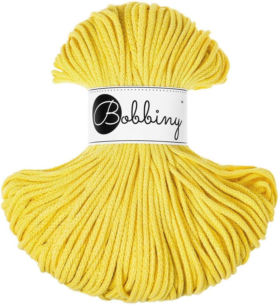 Bobbiny Junior 3 mm 100 m Canary Yellow Schnur Produktbild 