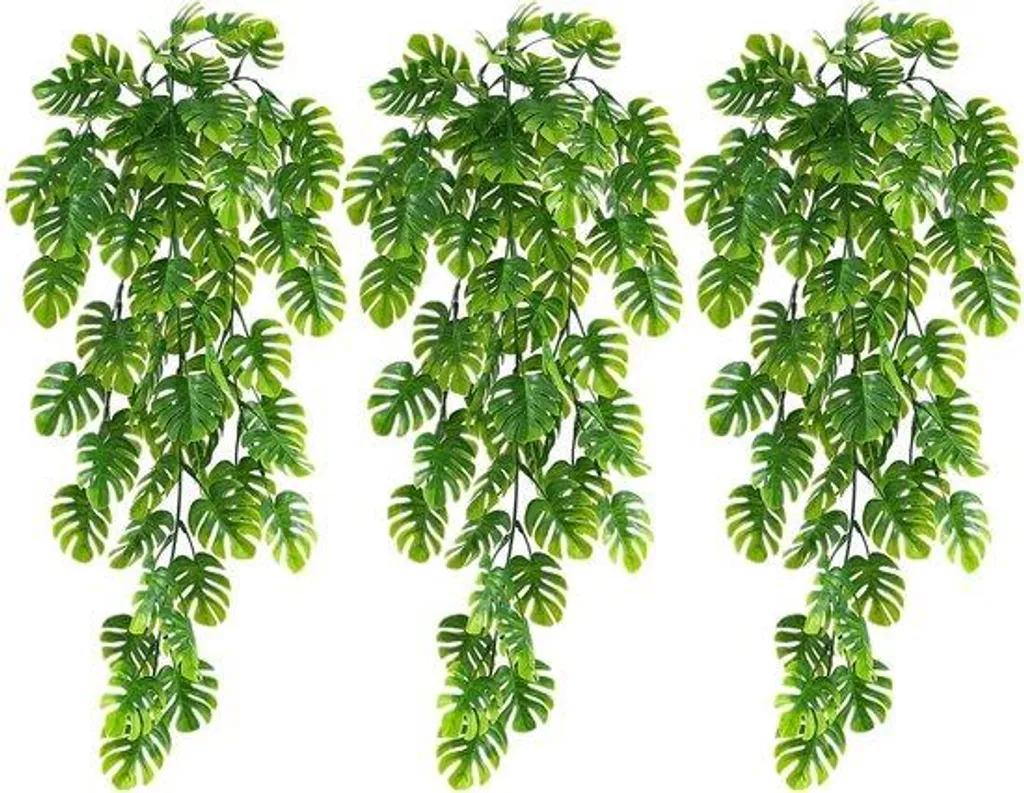Plantes suspendues artificielles 77 cm lot de 3 : fini l'arrosage !