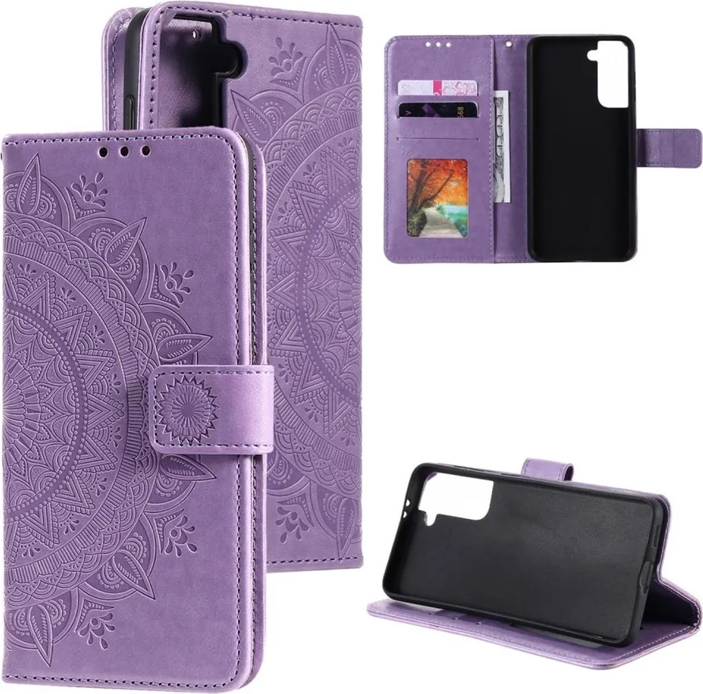 Custodia per Samsung Galaxy S21 custodia del telefono cellulare flip cover copertura protettiva tasca mandala