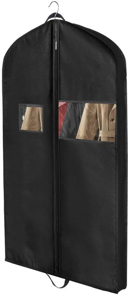 Sac de voyage noir avec boucle 110x60x10 cm pour costume et robe luxe