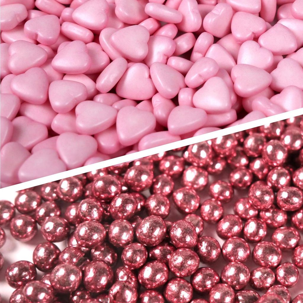 Streuselheld 2er Set Sweetheart Dreams 80g Schokoladenstreusel für frühlingshafte Kuchen & Sommerdesserts