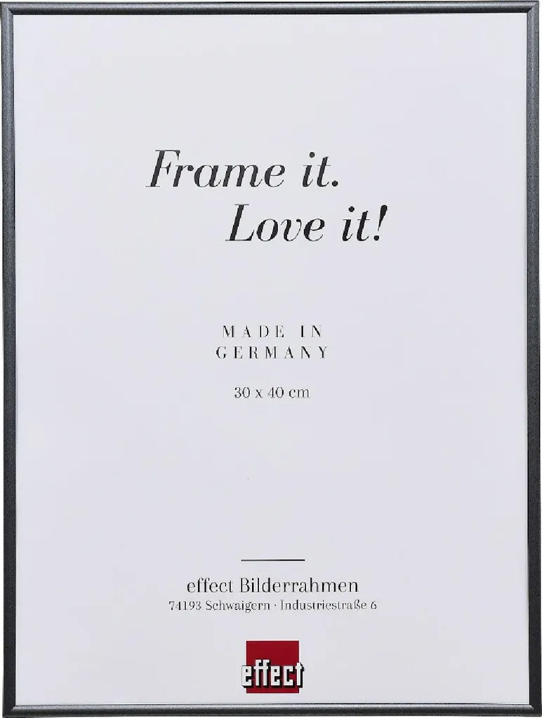 Cornice Antracite 25x50 cm con Vetro Acrilico - Design Art per Parete