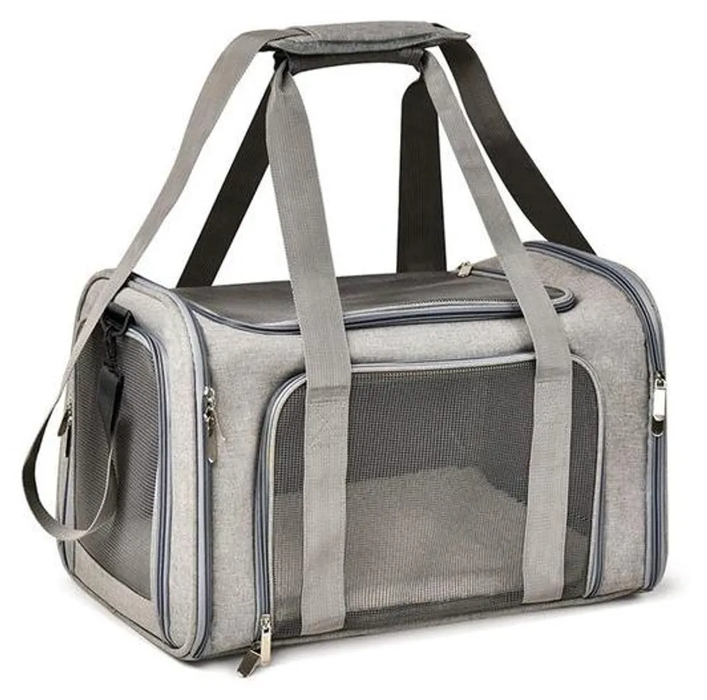 Sac de transport Kat & Hond Gris 45x30x30 cm pour voyage en avion