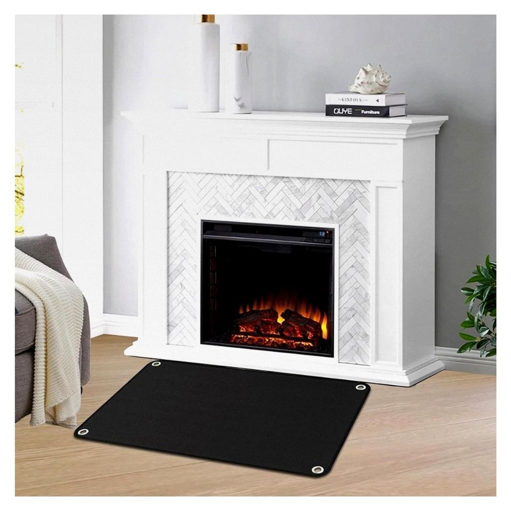 Grillmatte Bodenschutz, Silikon-Glasfaser Grillschutzmatte, Hitzebeständige Feuerschutzmatte bis 650°C, Faltbare Grillunterlage für Gas- und Hol...