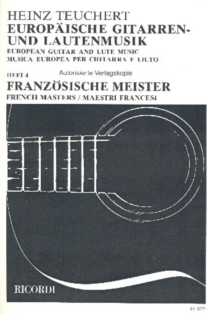 Europäische Gitarren- und Lautenmusik Band 4 Französische Meister