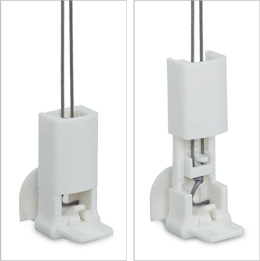 Store plissé gris sans perçage ajustable avec fixation clipsable 80cm - 5
