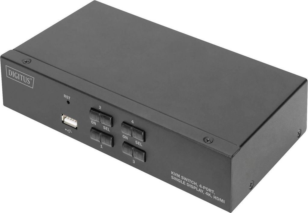 DIGITUS KVM Switch 4-Port Single-Display 4K HDMI