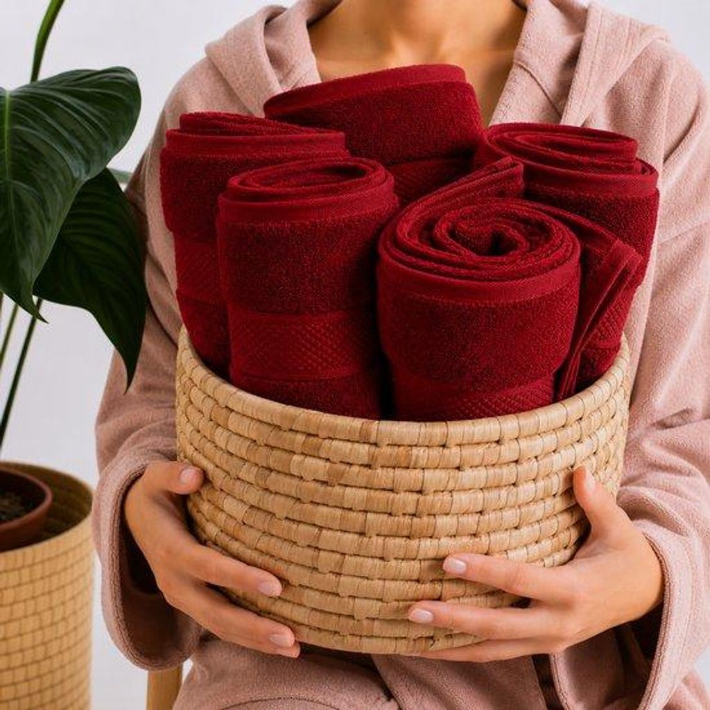 Komfortec Badhandtuch-Set 2er 50 x 100 cm, 100% Baumwolle, Produktbild 