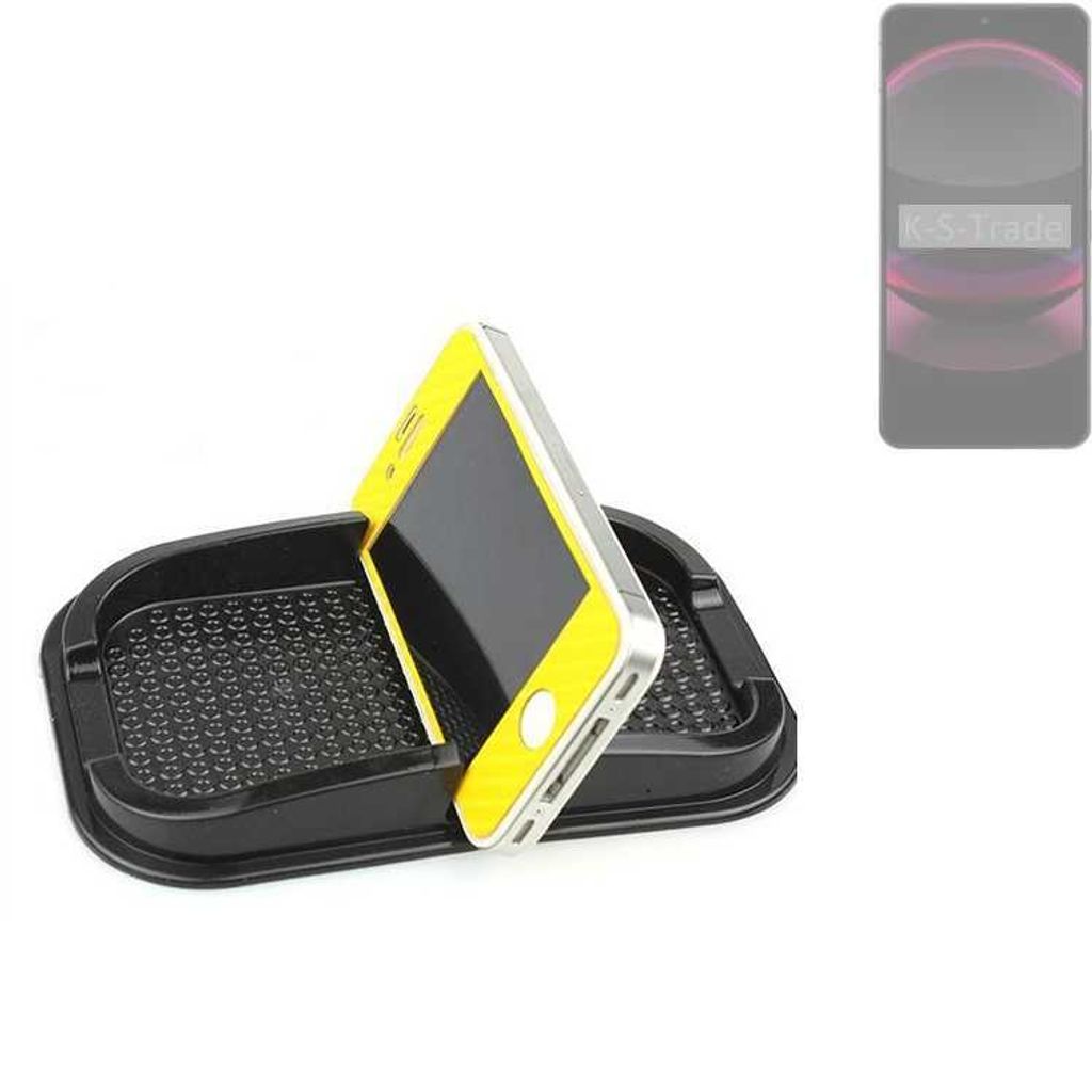 K-S-Trade Auto Anti Rutsch Matte Smartphone-Halter kompatibel mit Sharp Aquos R8s Pro Haft Pad Armaturenbrett Handy-Halterung Silikon