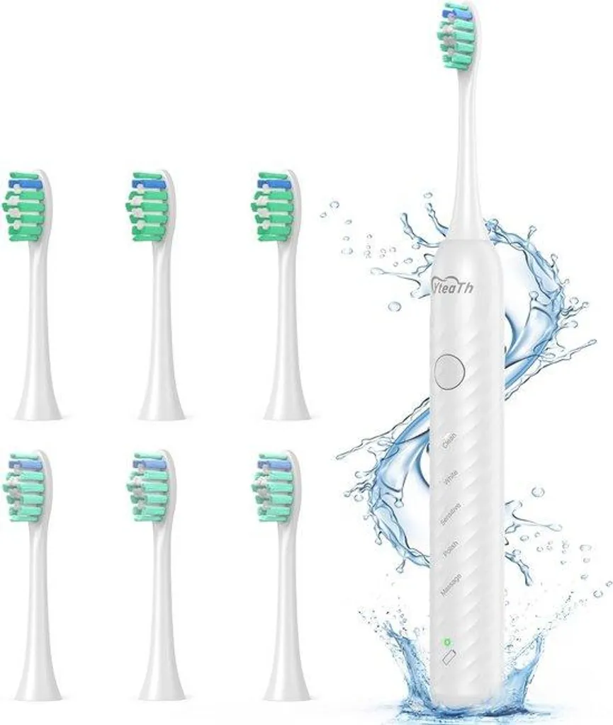 Brosse à dents électrique contre la plaque : 5 modes et 6 embouts Pro
