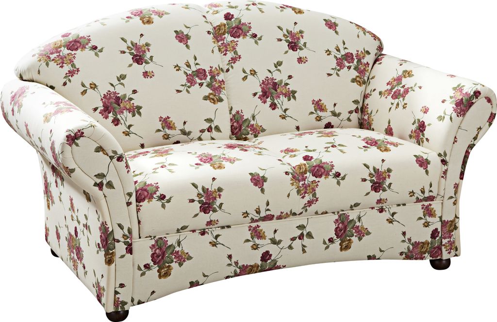 Max Winzer Sofa 2-Sitzer Corona - Flachgewebe beige - Maße: 151 x 81 x 83 cm
