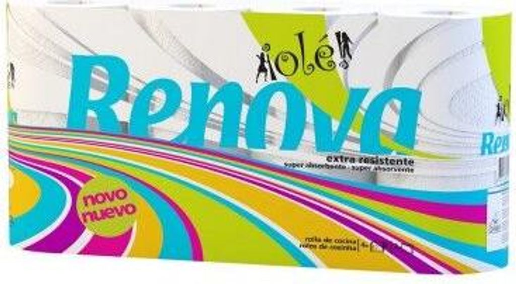 Renova Olé Küchenrollen, 4er-Pack, 2-lagig,zert.